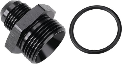 10AN Male Flare to 16AN ORB O-ring Boss Fuel Pump Rail Adapter Fitting Aluminum Black