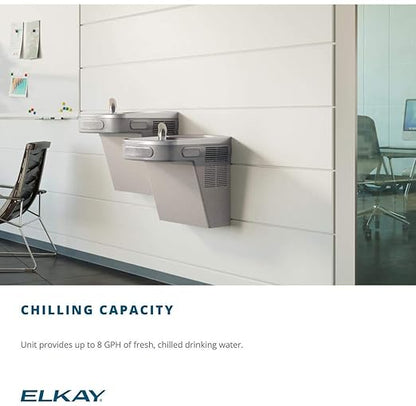 Elkay EZS8L Wall Mount ADA Cooler Non-filtered Refrigerated Light Gray Granite