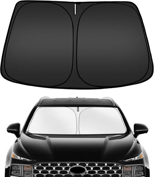ARISMOTOR Windshield Sun Shade for H-yundai Santa Fe 2019-2025 2026, Custom Fit Foldable Front Window Sunshade Sun Visor Protector, Block UV Rays Keep Your Car Cooler