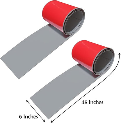 Rubber Bond Garage Wall Protectors - 6x48 Inches 2 Pack Strong Self-Adhesive Rubber Bumper Protectors for Garage Walls - Anti-Scratch and Waterproof Garage Wall Protector for Car Doors (Grey)