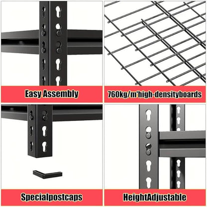 5 Tire Storage Shelving Heavy Duty Garage Shelves 2000LBS Load Bearing, Full Metal Shelving Units, Durable Construction, Adjustable Shelves, Easy Assembly, 28''W x 12''D x 60''H (60*28*12)
