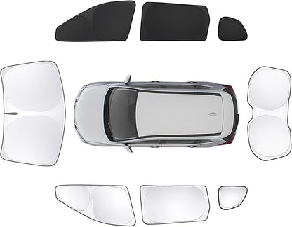 8pcs Car Window Shades for Nissan Rogue 2014-2020 Accessories,Windshield Side Rear Full Sunshade,Sun Visor UV Blocking, Privacy Protection for Camping Outdoor(Not Sport&2021 3rd Gen.T33)