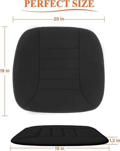 kingphenix Car Seat Cushion with 1.2inch Comfort Memory Foam, Seat Cushion for Car and Office Chair (Black)