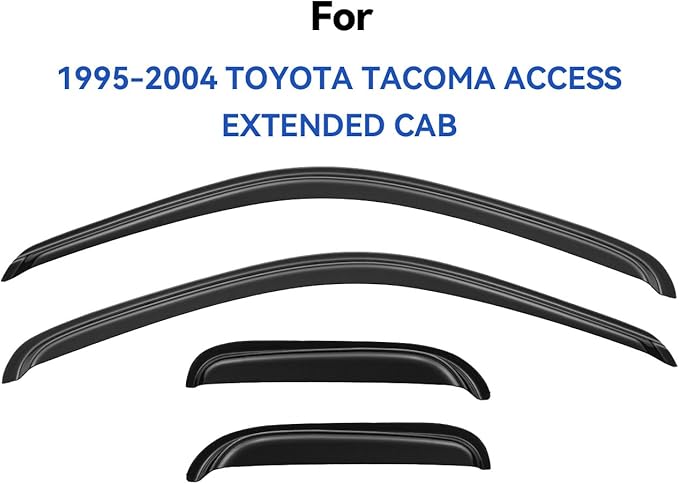 Window Visors Rain Guards Shield for 1995-2004 Toyota Tacoma Access Cab, Out-Channel Window Vent Wind Deflectors Visors Shades for 95-04 Tacoma Extended Cab