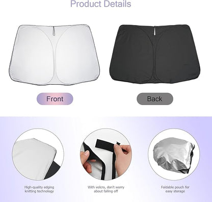 LUWU for 2024 2025 Lexus GX550 Windshield Sun Shade 2025 Lexus GX550 Windshield Sunshades 2024 2025 Lexus GX550 Accessories Foldable Sunshade Cover Block UV Ray Lexus GX550 Front Window Sunshade