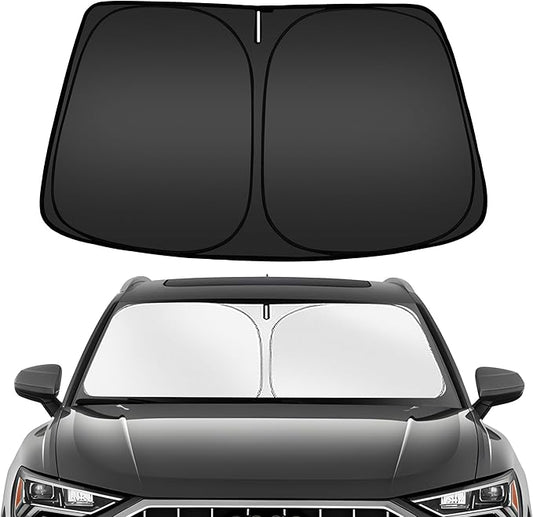 ARISMOTOR Windshield Sun Shade for Audi Q3 2019-2025, Custom Fit Foldable Front Window Sunshade Sun Visor Protector, Block UV Rays Keep Your Car Cooler
