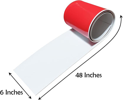 Rubber Bond Garage Wall Protectors - 6x48 Inches Strong Self-Adhesive Rubber Bumper Protectors for Garage Walls - Anti-Scratch and Waterproof Garage Wall Protector for Car Doors (White, 1 Pack)