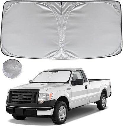 KAYZT Windshield Sun Shade for 2009-2014 Ford F150 Foldable Sunshade Front Window Custom Fit Car Accessories