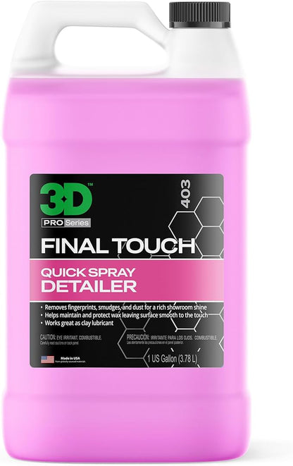 3D Final Touch Quick Detail Spray - Easy Spray On, Wipe Off Showroom Shine 1 Gallon
