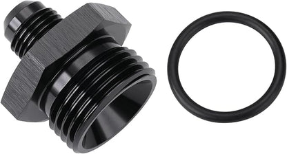 6AN Male Flare to 12AN ORB O-ring Boss Fuel Pump Rail Adapter Fitting Aluminum Black