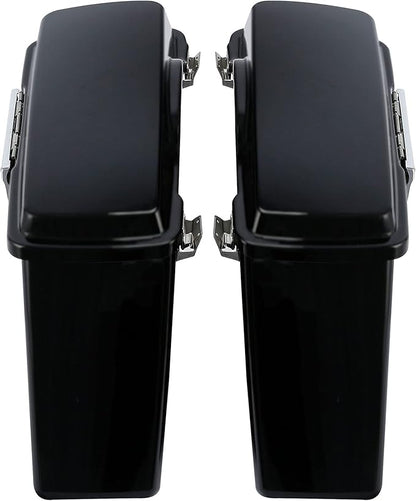 Green-L Matte Black Hard Saddlebags Fit for Harley Road King Street Glide Electra Glide Ultra 1994-2013 Touring Models