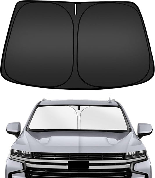 ARISMOTOR Windshield Sun Shade for Che-vrolet Chevy Tahoe 2021-2025, Custom Fit Foldable Front Window Sunshade Sun Visor Protector, Block UV Rays Keep Your Car Cooler