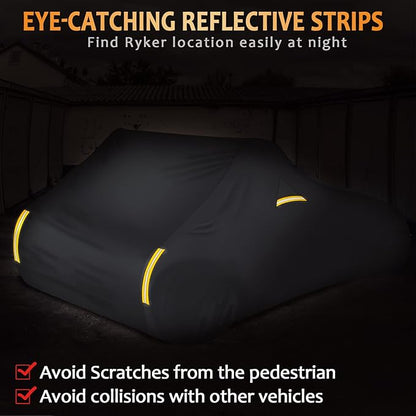 StarknightMT Ryker Cover, Full Cover Compatible with Can-Am Ryker 900 600 Sport Rally Edition All-Weather PU Waterproof Cover for Indoor Outdoor Snow Rain Dust Sun Protection Accessories Vent