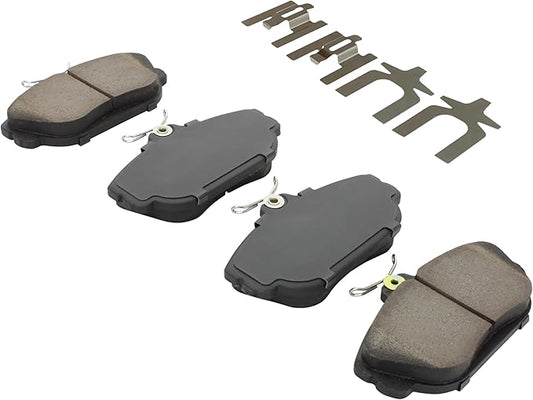 Premium Ceramic Front Brake Pads (1001-0601C) Compatible with Ford Sable 1994-2001, Ford Taurus 1994-2000, Ford Windstar 1995-1998, Lincoln Continental 1993-1994, Mercury Sable 1994-2000