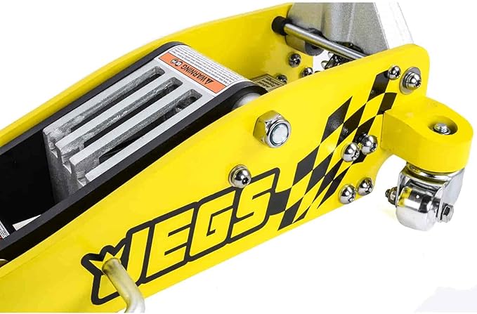 JEGS Professional Low-Profile 3-Ton Aluminum Floor Jack | 3 ½ Inch Minimum Saddle Height | Lightweight Construction | 360 Degree Rotating Saddle
