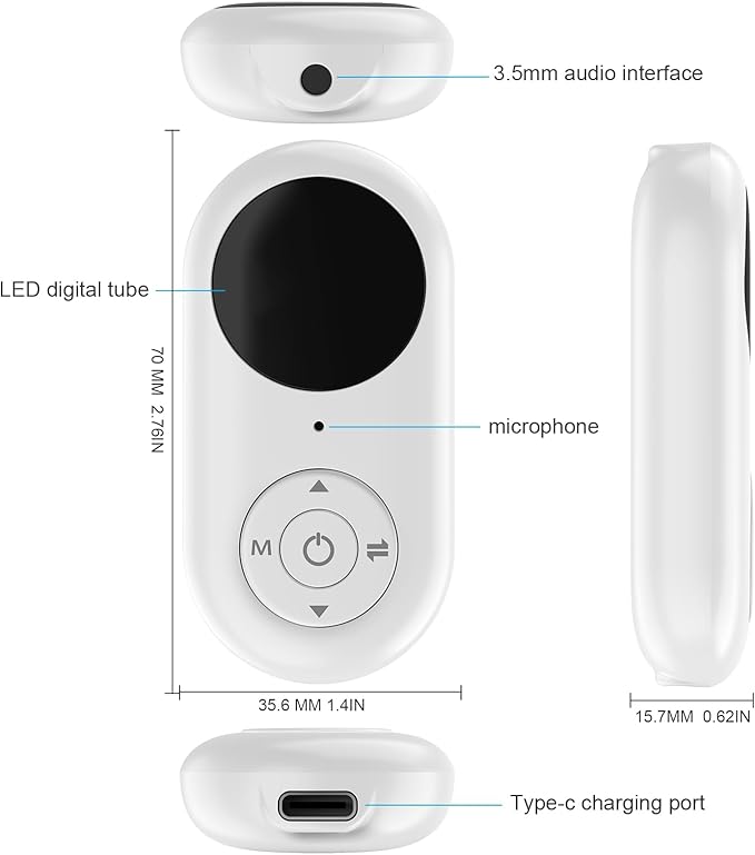 Airplane Bluetooth 5.3 Transmitter for All Headphones - Bluetooth Adapter for TV - Dual Connection- aptX Low Latency - Flying Travel,Long Flight Essentials - Wireless Audio Aux for MP3,Gym,Game,PC