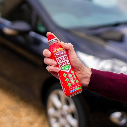 LifeSafe Technologies StaySafe All-in-1 Portable Fire Extinguishing Spray | Compact Fire Spray Smothers 10 Types of Fires | Non-Toxic, Non-Hazardous & Eco-Friendly for Home, Kitchen and Garage