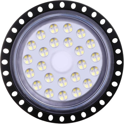 Viugreum 5 PACK 100W UFO LED High Bay Light, 10000LM 6500K Daylight White LED Warehouse Lighting, Alternative to 500W MH/HPS, IP65 Waterproof Commercial Bay Lighting for Garage Barn Workshop