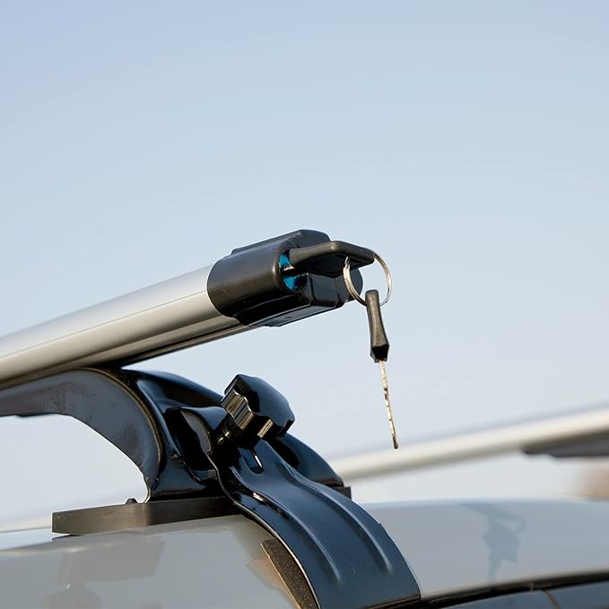 50" Universal Rooftop Crossbars,Adjustable Locking Luggage Crossbars Compatible for Car Pickups Without Any Types of Side Rails
