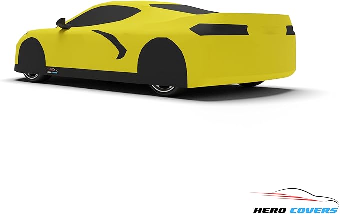 C8 Car Cover Fit for Corvette C8 Indoor and Outdoor Protection (Yellow)