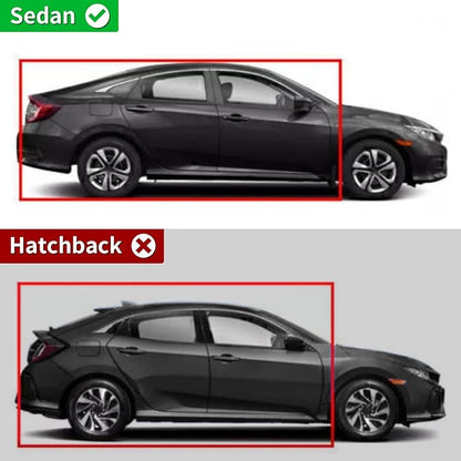 Rain Guards Side Window Visor Vent Outside Mount, 4PCS Fits for Honda Civic 4-Door Sedan 2012 2013 2014 2015