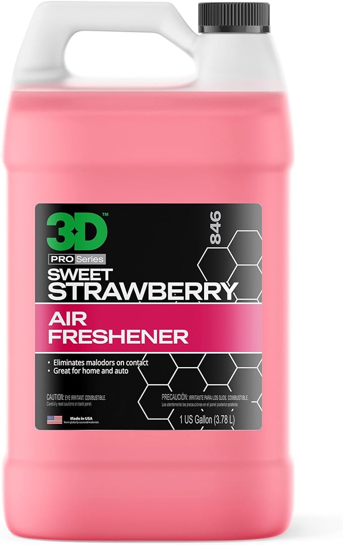 3D Water Based Odor Eliminator | Made in USA | All Natural | No Harmful Chemicals | Air Freshener (Sweet Strawberry Scent)