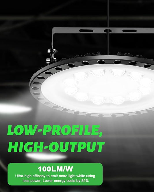 Viugreum 100W UFO LED High Bay Light 10,000LM 120V LED High Bay Lights 5000K Daylight, Alternative to 450W MH/HPS for Garage Workshop Barn Factory Warehouse - 20 Pack