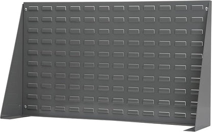 Akro-Mils 98636 Heavy Duty Steel Louvered Panel Standing Work Bench Storage Rack Garage Organizer for Mounting AkroBin Storage Bins, 36-Inch L x 8-Inch W x 20-Inch H, Grey