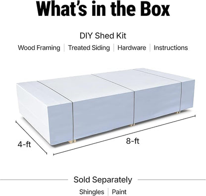 Handy Home Products Windemere 10x12 Do-it-Yourself Wooden Storage Shed with Floor, Beige