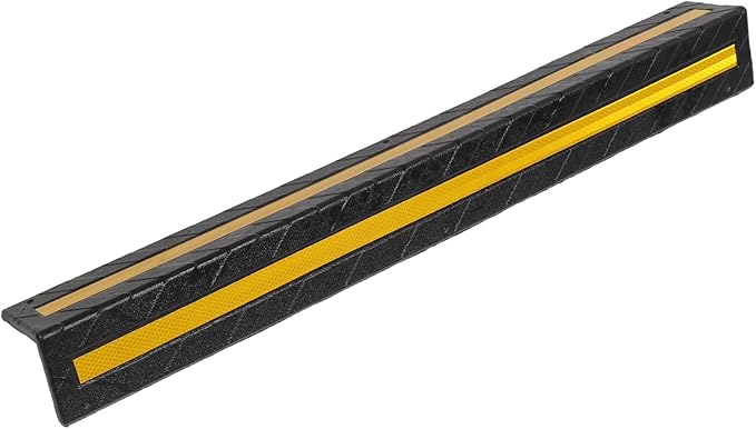 Garage Wall Protector Rubber Wall Corner Guard for Parking Garages, 80cm Long Wall Corner Protector (Black)