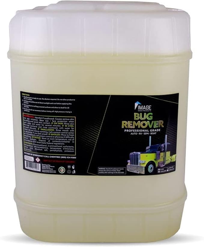 Image Wash Products Bug Remover – (5 Gallon) Best Bug Remover for Cars/Truck Exterior | Bug Cleaner for Vehicles, Car Bug Remover Spray, Bug Off Car Cleaner, Bug Wash for Cars