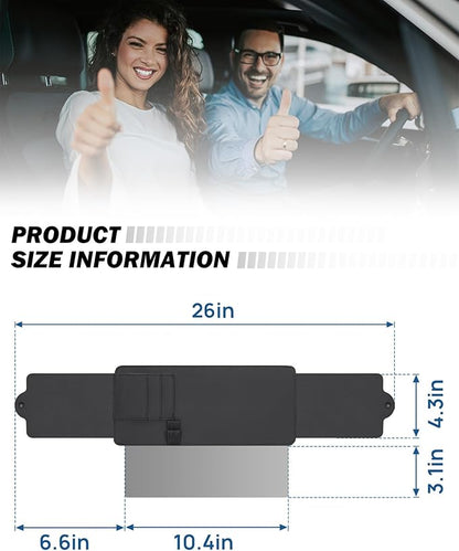 JoyTutus Polarized Sunshade Extender for Car with Polycarbonate Lens, Adjustable Sun Visor Extender Anti-Glare, Safe Driving, Window Sun Visor for Car