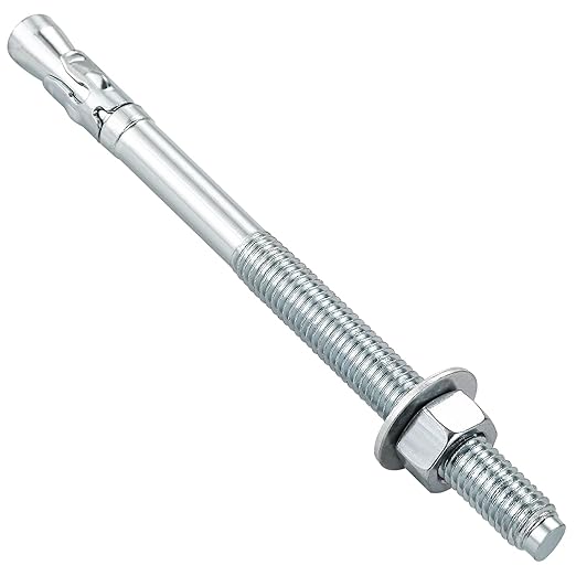1/4x3 10Pcs Inch Standard Fasteners for Heavy-Duty Zinc Wedge Anchors for Cement and Concrete