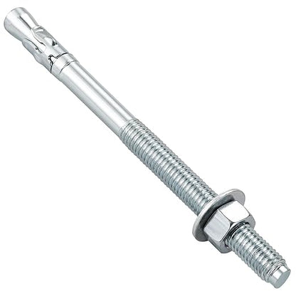 1/4x3 10Pcs Inch Standard Fasteners for Heavy-Duty Zinc Wedge Anchors for Cement and Concrete