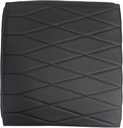 Muslogy Center Console Armrest Cover Compatible with Ford F-150 F150 2021-2025 Comfort Armrest Pad Arm Rest Cushion Vegan Leather Protector 1-Inch Extra Thick(WorkSurface ONLY)