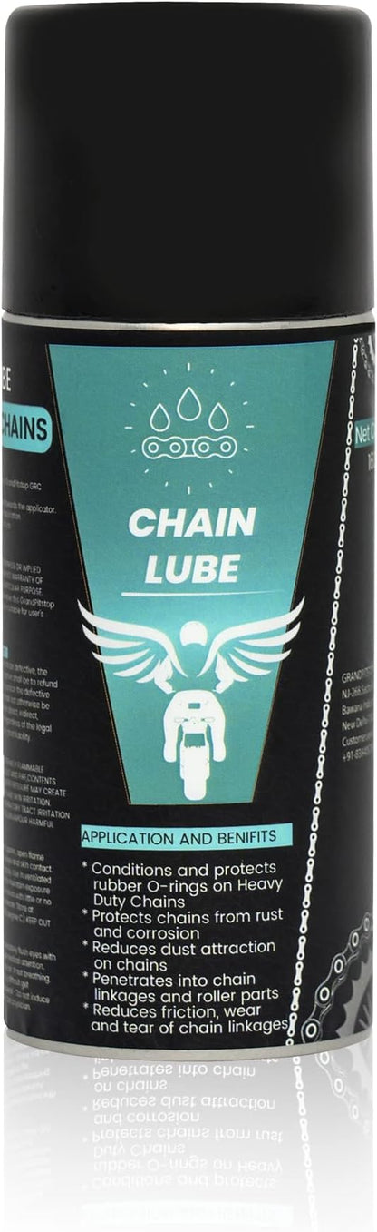 GRAND PITSTOP Chain Cleaner, Degreaser 160ml and Chain Lube, Greaser, 160ml Motorcycle Bike Chain Cleaner for all bikes Motorcycles, Super Durable