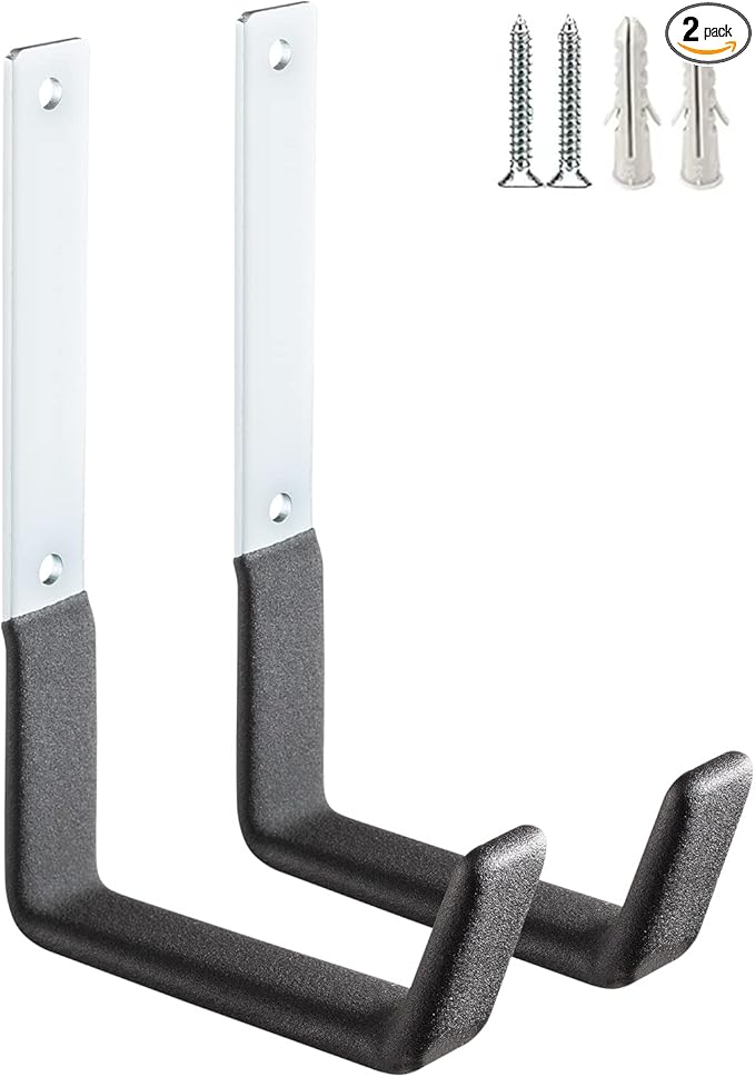 Heavy Duty Steel Hooks ,Garage Storage Utility Hooks,Heavy Duty Tool Organizer,Steel Wall Mount Hooks, Hose Hanger, Steel Garage Garden Hooks (2)