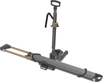 HYPERAX Patented Lift Assisted Volt Lift 1x RV Rated Hitch Mounted 2 E Bike Rack Carrier Up to 1X 80lbs eBikes with Up to 5" Fat Tires for RV and SUV