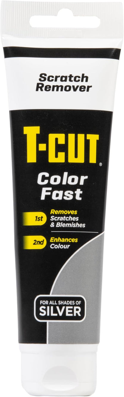 T-Cut Color Fast Silver Car Wax Polish Scratch Remover Color Enhancer, 5.3 Oz