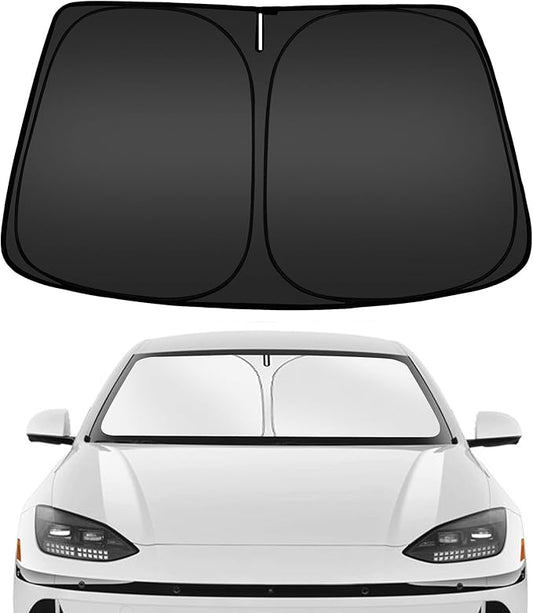 ARISMOTOR Windshield Sun Shade for Hyundai Ioniq 6 2023-2025, Custom Fit Foldable Front Window Sunshade Sun Visor Protector, Block UV Rays Keep Your Car Cooler