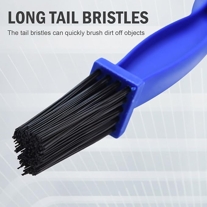 Bike or Motorcycle Chain Washer, Cleaning Brush 2 Pcs (Color, Blue and Red)