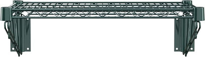14" x 24" Green Epoxy Wire Wall Mount Shelf