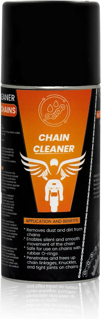 GRAND PITSTOP Chain Cleaner, Degreaser 160ml and Chain Lube, Greaser, 160ml Motorcycle Bike Chain Cleaner for all bikes Motorcycles, Super Durable