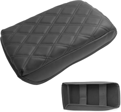 SXCY for 2025 Chevy Equinox Armrest Cover Pad for Equinox 2025 Center Console Armrest Cover 2025 Equinox Center Console Cover 2025 Equinox Middle Console Cover (Adding Pad 2-Line Rhombus Style)