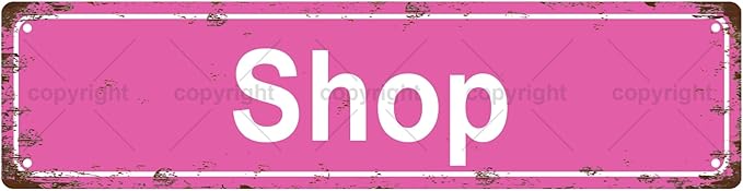 Shop Vintage Metal Tin Sign, Street Sign, Home Decor, Room Decor, Wall Decor, Bathroom Decor, Bar Decor, Cafe Decor, Garage Decor, 16 x 4 Inch