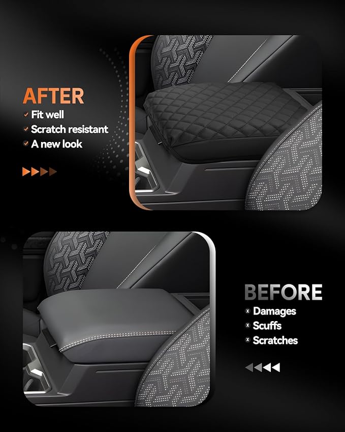 CDEFG for 2024 2025 Toyota Tacoma Center Console Cover Armrest Box Cover for Tacoma (SR, SR5, TRD PreRunner, TRD Sport, TRD Off-Road, Limited) Accessories Console Arm Rest Protector