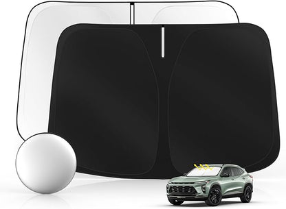 Windshield Sun Shade for Ch-evro-let/Chevy Trax (LS/1RS/LT/2RS/ACTIV) 2024 2025 2026 Foldable Sunshade Custom Fit Front Window Car Interior Accessories Protector Blocks UV Rays