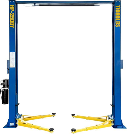 110V Two Post Car Lift 11,000 LBS Single-Sided Unlocking Overhead Heavy Duty 2 Posts Auto Hoist Truck Lift for Garage 3 Year Warranty