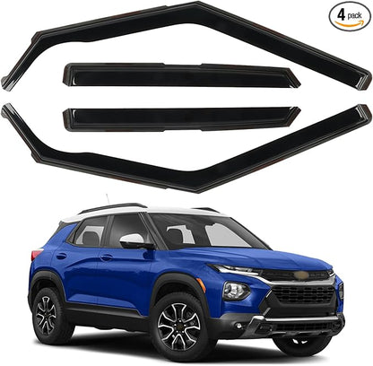 Rain Guards Fit for Chevrolet Chevy Trailblazer 2021-2025, in Channel Window Deflectors, Smoke Tinted Vent Window Visors, Vent Shade Shield, 2021 2022 2023 2024 2025, 4pcs