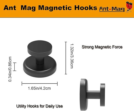 Ant Mag Magnet Hooks Heavy Duty 160lbs for Coat Hanging Strong Magnet Hangers for Metal Surface Great Organization for Cruise Cabinet Door Kitchen Room Office
